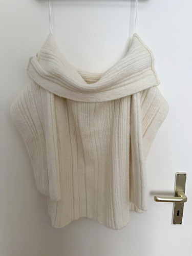 Damen strickschal weiß - strickschal,